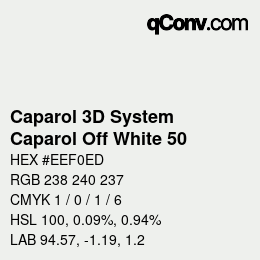 Código de color: Caparol 3D System - Caparol Off White 50 | qconv.com