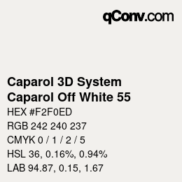 Code couleur: Caparol 3D System - Caparol Off White 55 | qconv.com