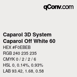 Código de color: Caparol 3D System - Caparol Off White 60 | qconv.com