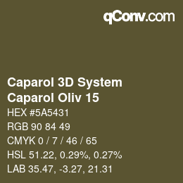 Color code: Caparol 3D System - Caparol Oliv 15 | qconv.com