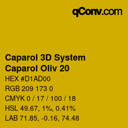 Color code: Caparol 3D System - Caparol Oliv 20 | qconv.com