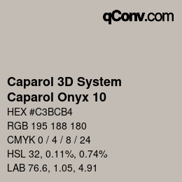 Farbcode: Caparol 3D System - Caparol Onyx 10 | qconv.com