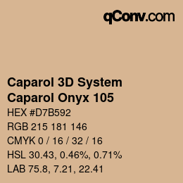 Code couleur: Caparol 3D System - Caparol Onyx 105 | qconv.com