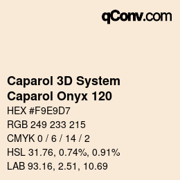 Color code: Caparol 3D System - Caparol Onyx 120 | qconv.com