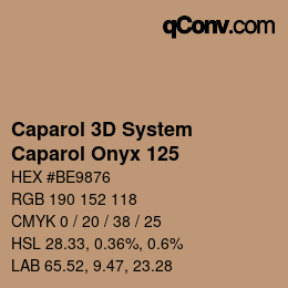Farbcode: Caparol 3D System - Caparol Onyx 125 | qconv.com