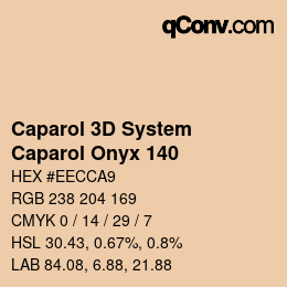 Color code: Caparol 3D System - Caparol Onyx 140 | qconv.com