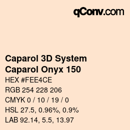 Color code: Caparol 3D System - Caparol Onyx 150 | qconv.com