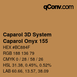 Color code: Caparol 3D System - Caparol Onyx 155 | qconv.com