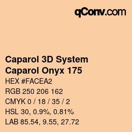 Color code: Caparol 3D System - Caparol Onyx 175 | qconv.com