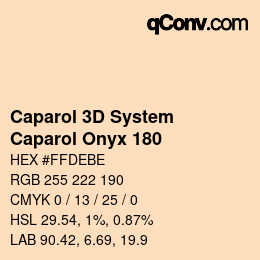Color code: Caparol 3D System - Caparol Onyx 180 | qconv.com