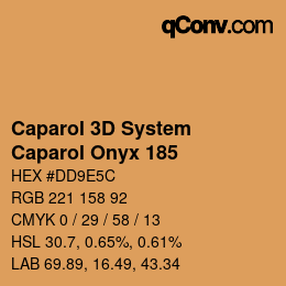 Color code: Caparol 3D System - Caparol Onyx 185 | qconv.com