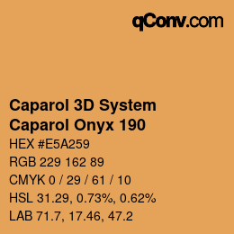 Color code: Caparol 3D System - Caparol Onyx 190 | qconv.com