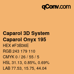 Color code: Caparol 3D System - Caparol Onyx 195 | qconv.com