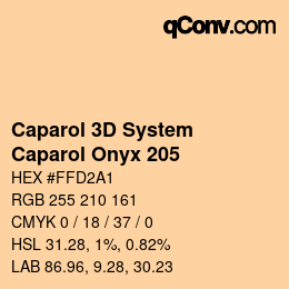 Color code: Caparol 3D System - Caparol Onyx 205 | qconv.com