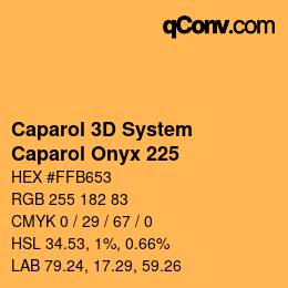 Color code: Caparol 3D System - Caparol Onyx 225 | qconv.com