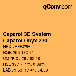 Color code: Caparol 3D System - Caparol Onyx 230 | qconv.com