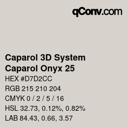 Farbcode: Caparol 3D System - Caparol Onyx 25 | qconv.com