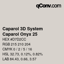 Código de color: Caparol 3D System - Caparol Onyx 25 | qconv.com