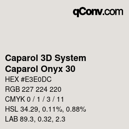 Farbcode: Caparol 3D System - Caparol Onyx 30 | qconv.com