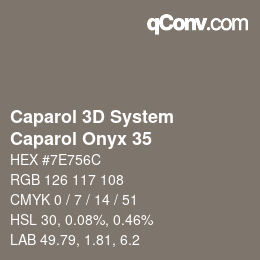 Farbcode: Caparol 3D System - Caparol Onyx 35 | qconv.com