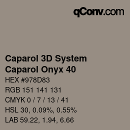 カラーコード: Caparol 3D System - Caparol Onyx 40 | qconv.com