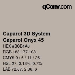 カラーコード: Caparol 3D System - Caparol Onyx 45 | qconv.com