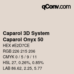 Color code: Caparol 3D System - Caparol Onyx 50 | qconv.com