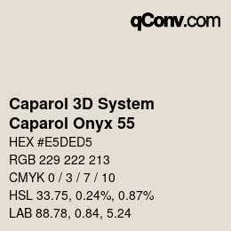 Farbcode: Caparol 3D System - Caparol Onyx 55 | qconv.com