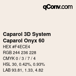 Código de color: Caparol 3D System - Caparol Onyx 60 | qconv.com