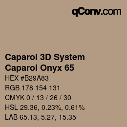 Color code: Caparol 3D System - Caparol Onyx 65 | qconv.com