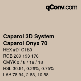 カラーコード: Caparol 3D System - Caparol Onyx 70 | qconv.com