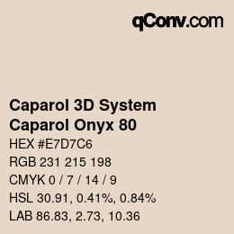Farbcode: Caparol 3D System - Caparol Onyx 80 | qconv.com