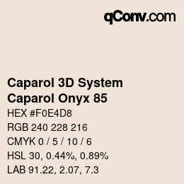 Farbcode: Caparol 3D System - Caparol Onyx 85 | qconv.com