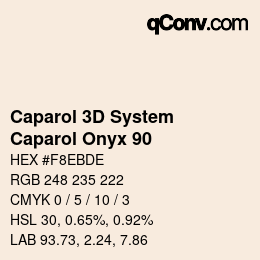 Farbcode: Caparol 3D System - Caparol Onyx 90 | qconv.com