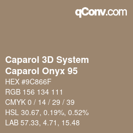Color code: Caparol 3D System - Caparol Onyx 95 | qconv.com