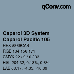 カラーコード: Caparol 3D System - Caparol Pacific 105 | qconv.com