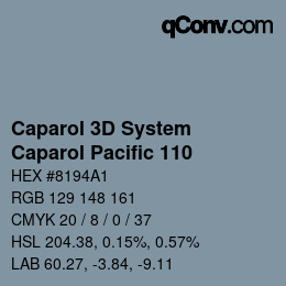 Color code: Caparol 3D System - Caparol Pacific 110 | qconv.com