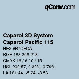 カラーコード: Caparol 3D System - Caparol Pacific 115 | qconv.com