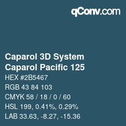 颜色代码: Caparol 3D System - Caparol Pacific 125 | qconv.com