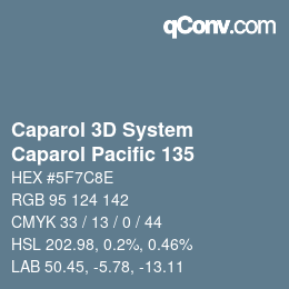 Color code: Caparol 3D System - Caparol Pacific 135 | qconv.com