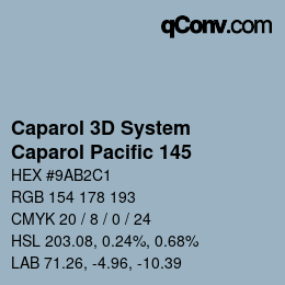 Color code: Caparol 3D System - Caparol Pacific 145 | qconv.com