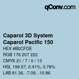 Color code: Caparol 3D System - Caparol Pacific 150 | qconv.com