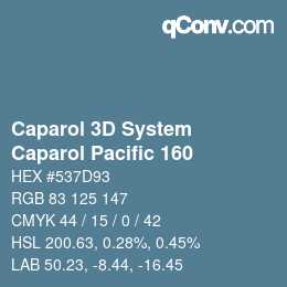 Color code: Caparol 3D System - Caparol Pacific 160 | qconv.com