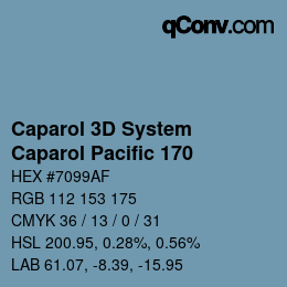 Code couleur: Caparol 3D System - Caparol Pacific 170 | qconv.com