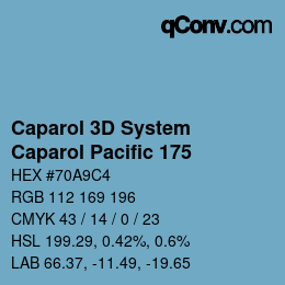 Color code: Caparol 3D System - Caparol Pacific 175 | qconv.com