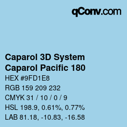 Color code: Caparol 3D System - Caparol Pacific 180 | qconv.com