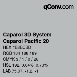 Color code: Caparol 3D System - Caparol Pacific 20 | qconv.com