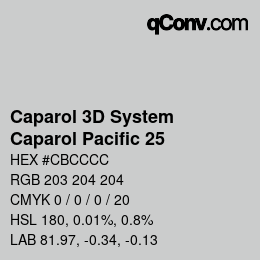 Color code: Caparol 3D System - Caparol Pacific 25 | qconv.com