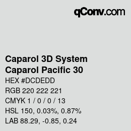 Color code: Caparol 3D System - Caparol Pacific 30 | qconv.com