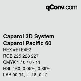Color code: Caparol 3D System - Caparol Pacific 60 | qconv.com